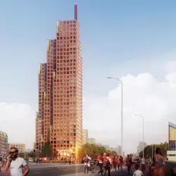 Wizualizacja wieżowca przy pl. Zawiszy