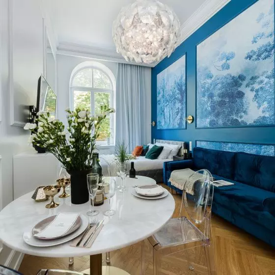 Mikroaparatment w barwach nieba
