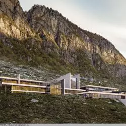 Centrum badań zostało zaprojektowane na norweskim fiordzie