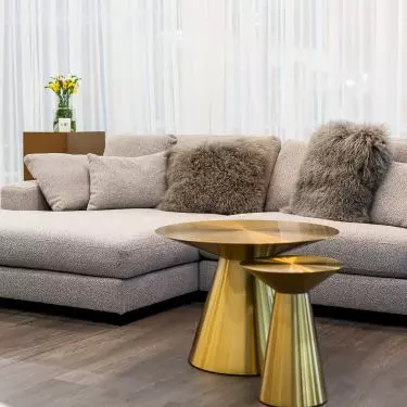 Nasza nowość - sofa narożna Atlantic obita tkaniną Boucle w kolorze szarym
