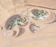 The design of the desert villa is inspired by the shape of the dunes