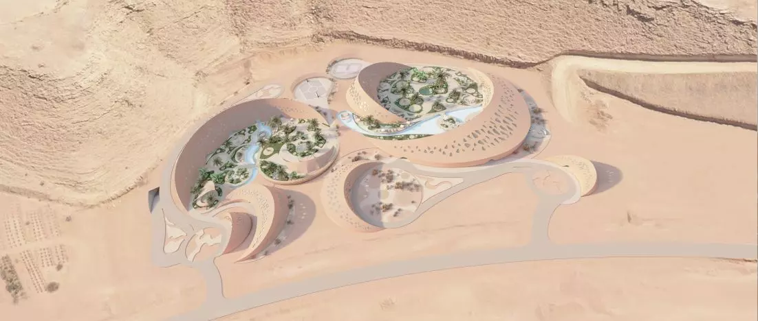 „Kwarcowe wydmy”. Projekt futurystycznych willi na pustyni wyróżniony!