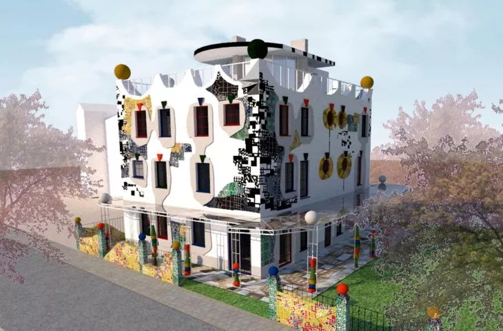 Dom dla Bezdomnych w Jaworznie, projekt inspirowany twórczością Hundertwassera