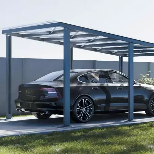 Konsport fence posts and carports with the possibility of mounting photovoltaic panels