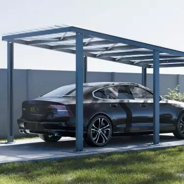 Carport z dachem z poliwęglanu