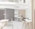 Dining room in co-living space