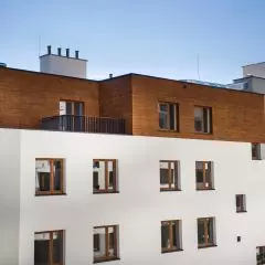 Elewacja z Bolix WOOD, mahoń