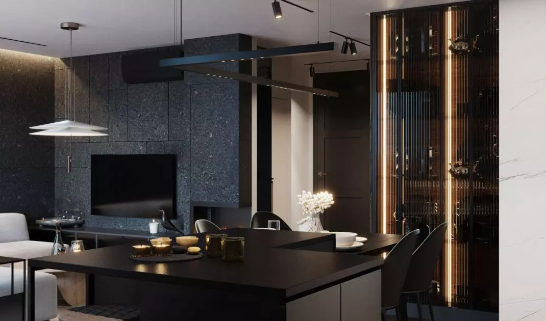Interior in shades of chocolate