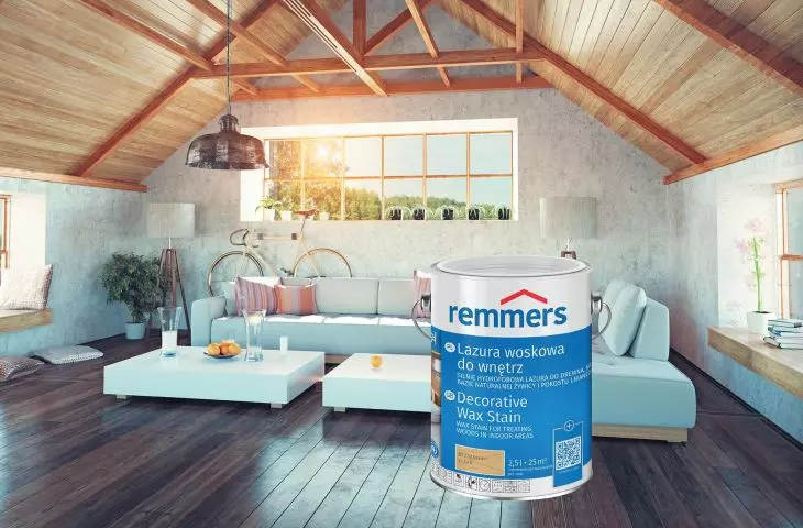 Remmers Interior Wax Varnish is the ideal agent for the elegant presentation of wood in interiors