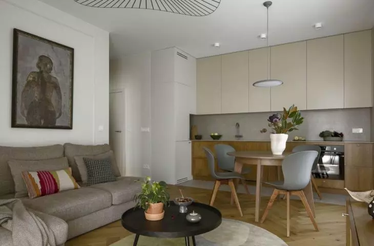 Strefa dzienna w stylu Mid-Century Modern