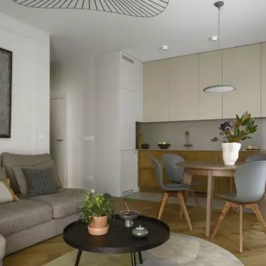 Strefa dzienna w stylu Mid-Century Modern