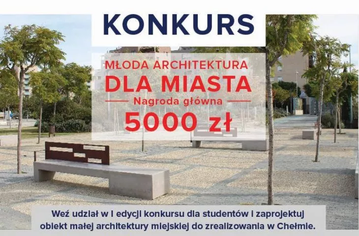 Plakat konkursu „Młoda Architektura dla Miasta”