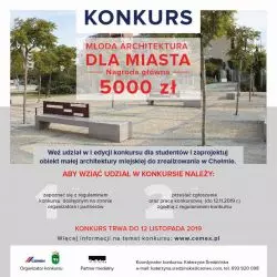 Plakat konkursu „Młoda Architektura dla Miasta”