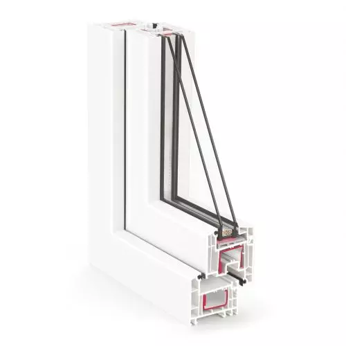 Window system with an installation depth of 70 mm