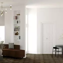 Wnętrze salonu w projektowanym mieszkaniu