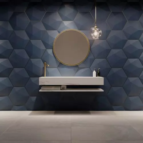 Gipsowe panele dekoracyjne 3D HEXAGON