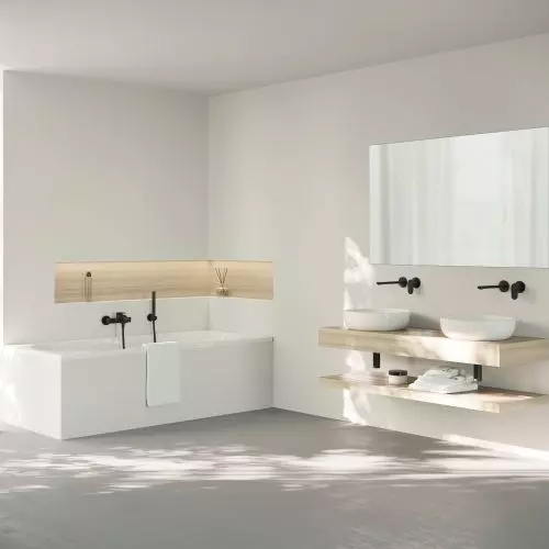 Cozy minimalism in the bathroom