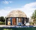 Visualization of a dome house with an area of 35 square meters