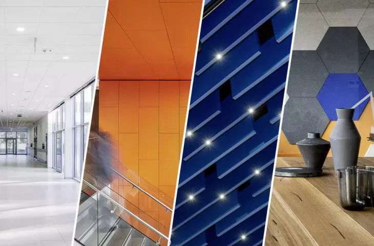 Multimateriality in ceilings - ecology and time saving