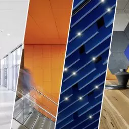 Multimateriałowość w sufitach