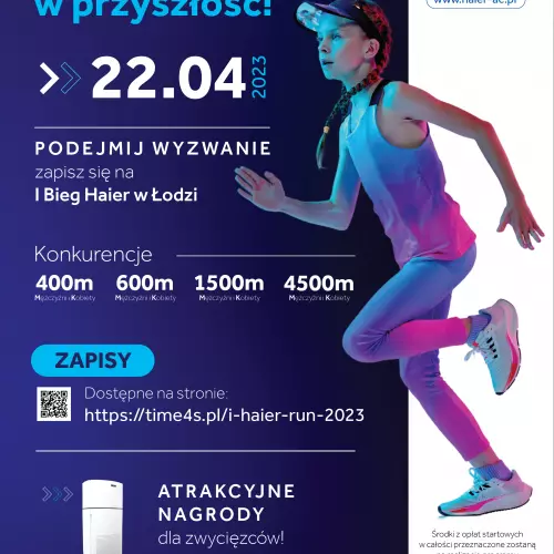 Haier Run – wyBIEGamy w przyszłość! Zapraszamy na I Bieg Haier w Łodzi !