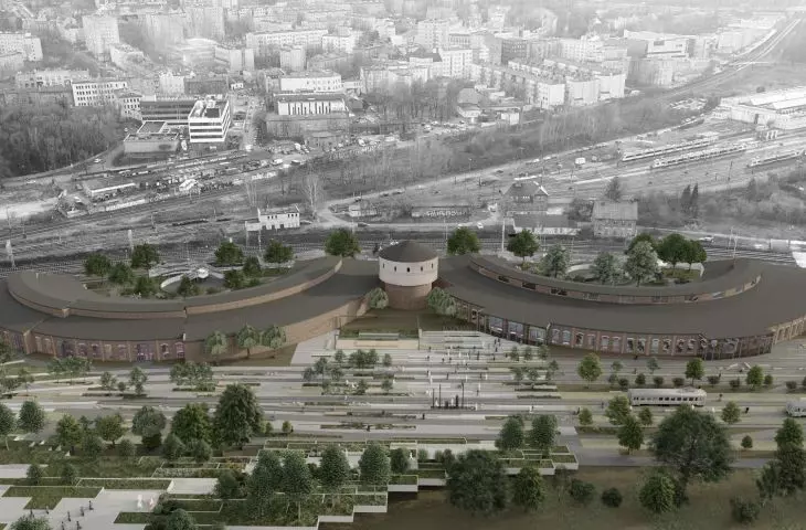 Park over the tracks. An idea for reactivating Katowice's steam locomotive depot