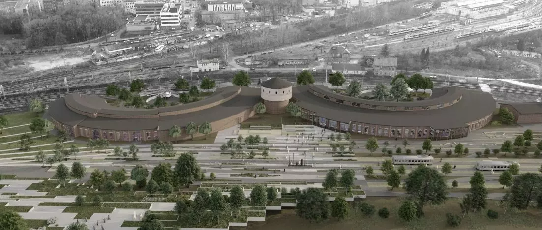 Park over the tracks. An idea for reactivating Katowice's steam locomotive depot
