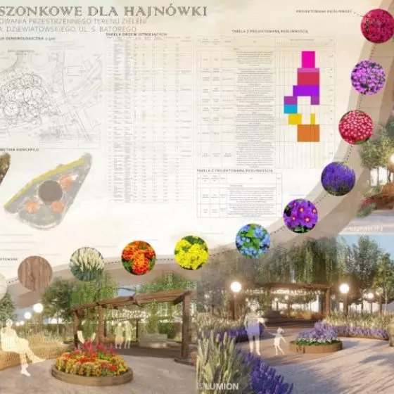 I Nagroda — Magdalena Budziszewska i Zuzanna Dąbkowska, projekt opracowany pod kierunkiem dr hab. inż. arch. Haliny Łapińskiej, prof. PB.