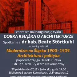 Cykl spotkań „Dobra książka o architekturze”