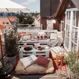 Balkon w stylu boho