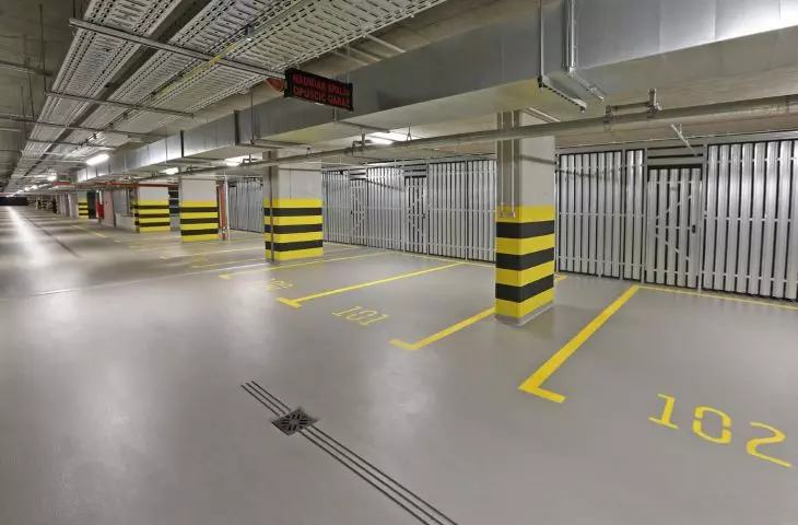 BOHEMA - Prague Zone with modern flooring solutions in the parking lot