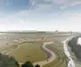 Wizualizacja strefy rekreacyjnej (zachód) projektowanych bulwarów wiślanych
