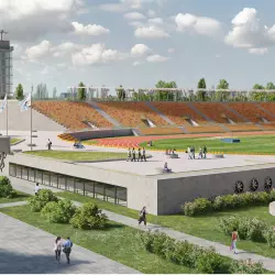 Wstępna koncepcja nowego stadionu lekkoatletycznego na Skrze