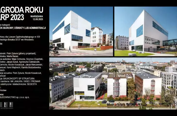 Nagroda w kategorii „Budynek biurowy, oświaty lub administracji”