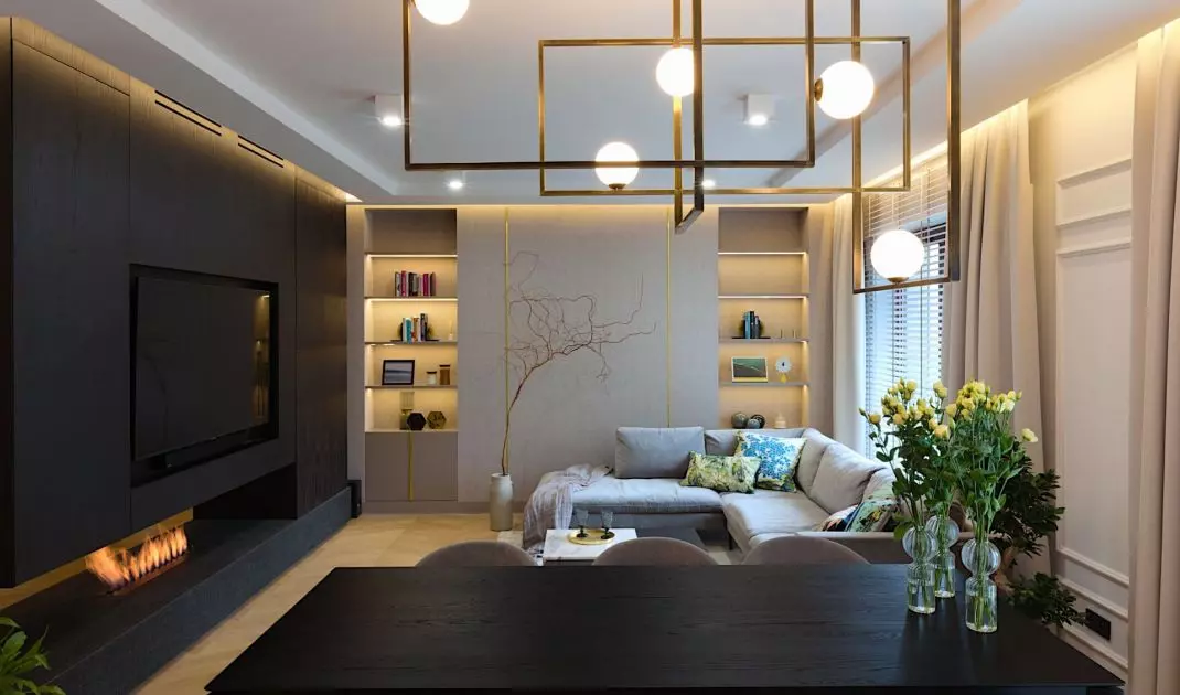 Interior inspired by the style of a Parisian townhouse