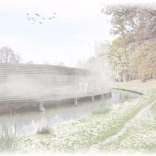 A building sunk in fog. Project of the saunarium in Cieplice Slaskie-Zdrój.