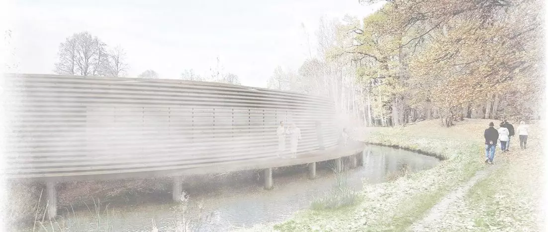Budynek zatopiony we mgle. Projekt saunarium w Cieplicach Śląskich-Zdroju