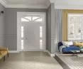 Arrangement with usedim ceramic tiles 