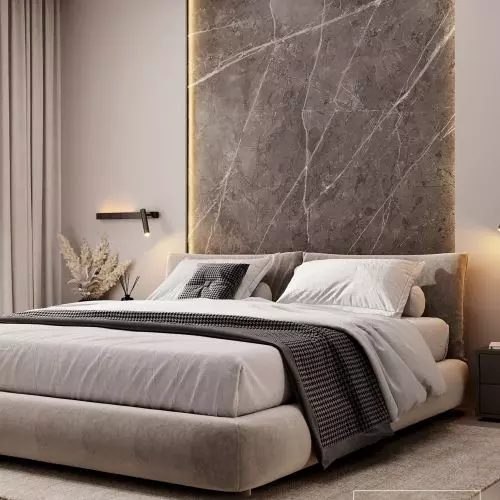 Strefa master w stylu ciepłego minimalizmu