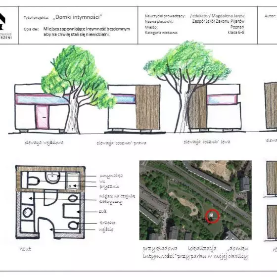 „Domki intymności”, proj.: Bogumiła Jarysz