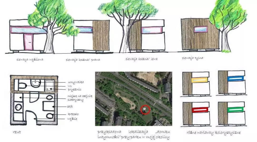 „Domki intymności”, proj.: Bogumiła Jarysz