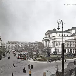 Historyczny widok placu Teatralnego
