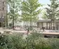 dziedziniec przed CK Zamek w Poznaniu, projekt aranżacji proj. Aleksander Wadas Studio i Pracownia Architektury Krajobrazu
