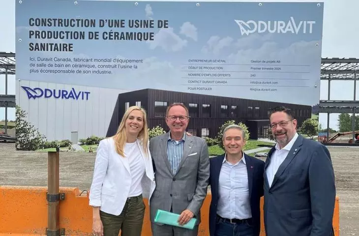 Duravit buduje pierwszą na świecie neutralną dla klimatu fabrykę ceramiki w Kanadzie