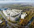 Osiedle Portowo w Poznaniu, masterplan, wizualizacja, widok z lotu ptaka znad ronda Starołęka