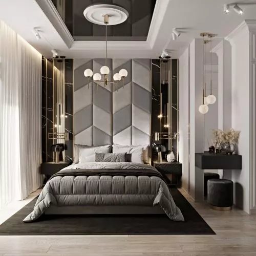 Bedroom in modern classic style