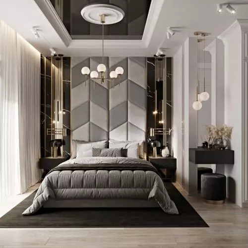 Sypialnia w stylu modern classic