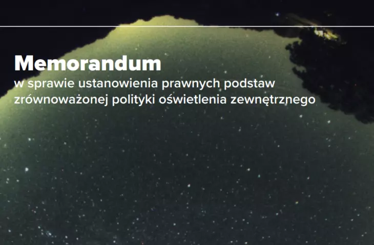 What to do about light pollution? A memorandum has been drafted