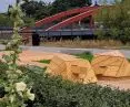 Rzeczny Ogród EkoEdukacji w Poznaniu, urządzenia „toru wodnego”, proj.: Ogrody Odnowa na podstawie koncepcji biura Nieplac Zabaw