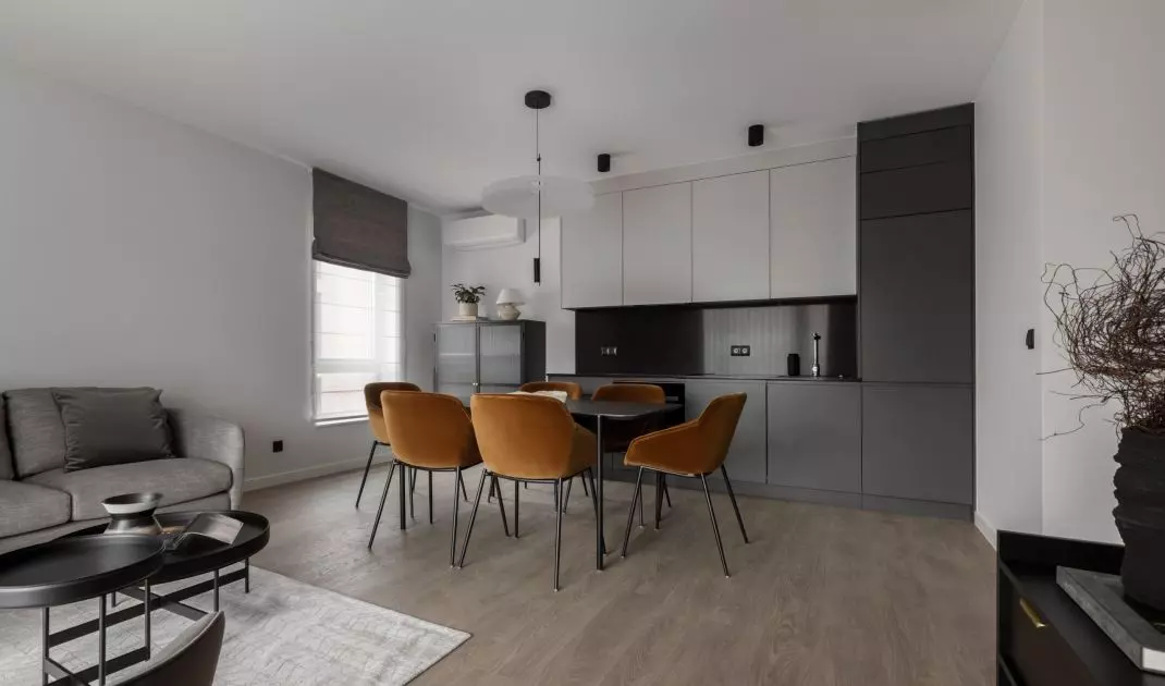 Apartment in shades of gray